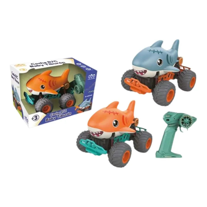 Nuotoliniu būdu valdomas automobilis Mėlyna Oranžinė 23 x 16 x 18 cm Ryklys