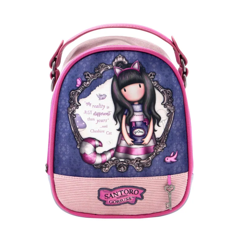 Mugursoma Gorjuss Cheshire cat Rozā Mini Violets (18,8 x 22 x 10,2 cm)