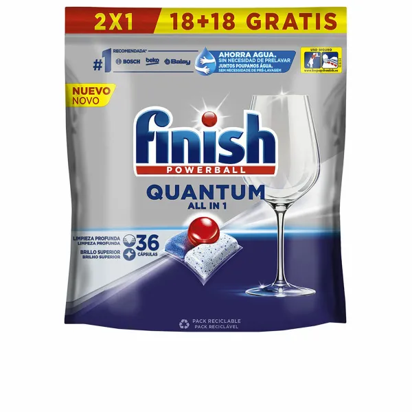 Nõudepesu tabletid Finish Quantum (36 Ühikut)