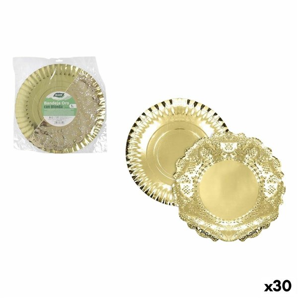 Snack tray Algon Circular 35 cm (30 Units)