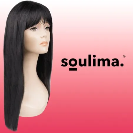 Long women's wig black P14833