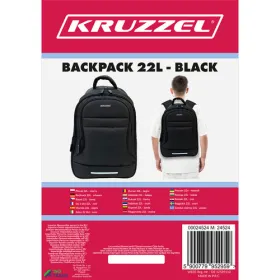 Mugursoma 22L - melna Kruzzel 24524