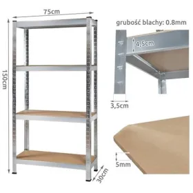 Sandėlio lentyna 150x75x30