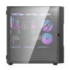 Darkflash DK431 Glass computer case (black) + 4 RGB fans