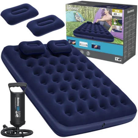 Dvigubas čiužinys su pompa - BESTWAY 67374
