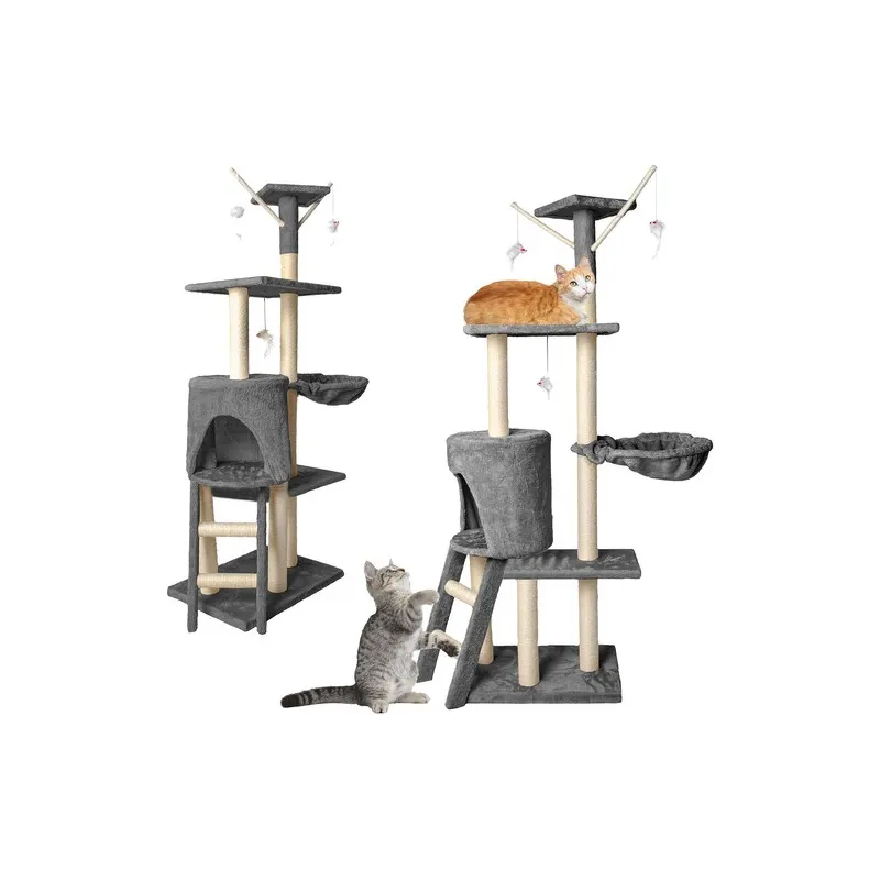 Cat tree 138cm gray