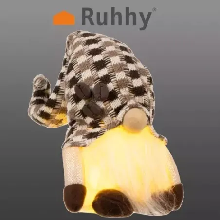 Standing gnome gray - LED glow 20354