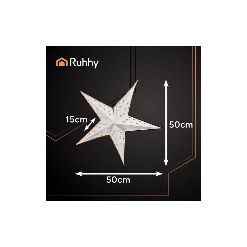 3D LED Star - 60cm Ruhhy 20076