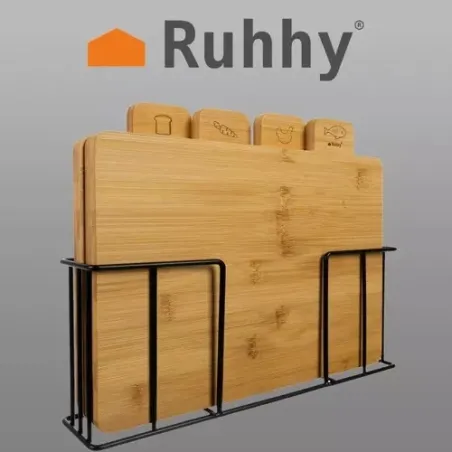 Bamboo chopping board - 4 pcs Ruhhy 19338