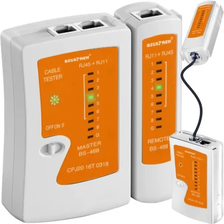 Bigstren 22166 RJ45/RJ11 kabeļu testeris