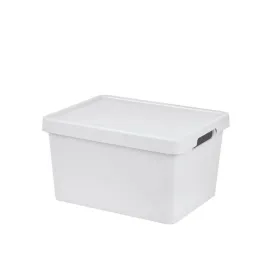 Sandėliavimo dėžutė su dangteliu Tontarelli Maya Balta 16,2 L 36 x 28 x 20 cm