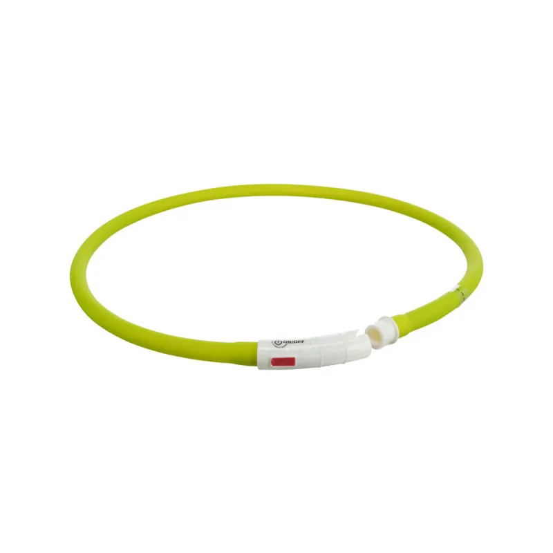 Šuns antkaklis Trixie Flash USB Žalia XS-XL