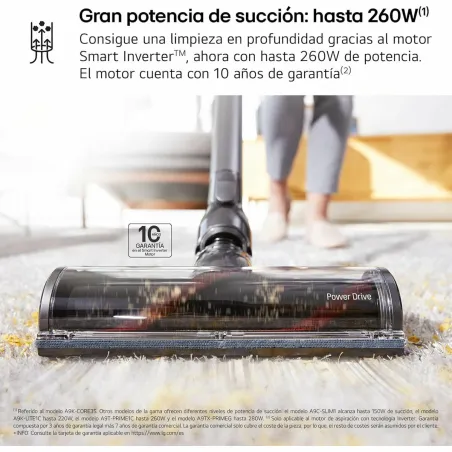 Bezvadu Ciklonisks Putekļu Sūcējs ar Birsti LG A9K-CORE3S