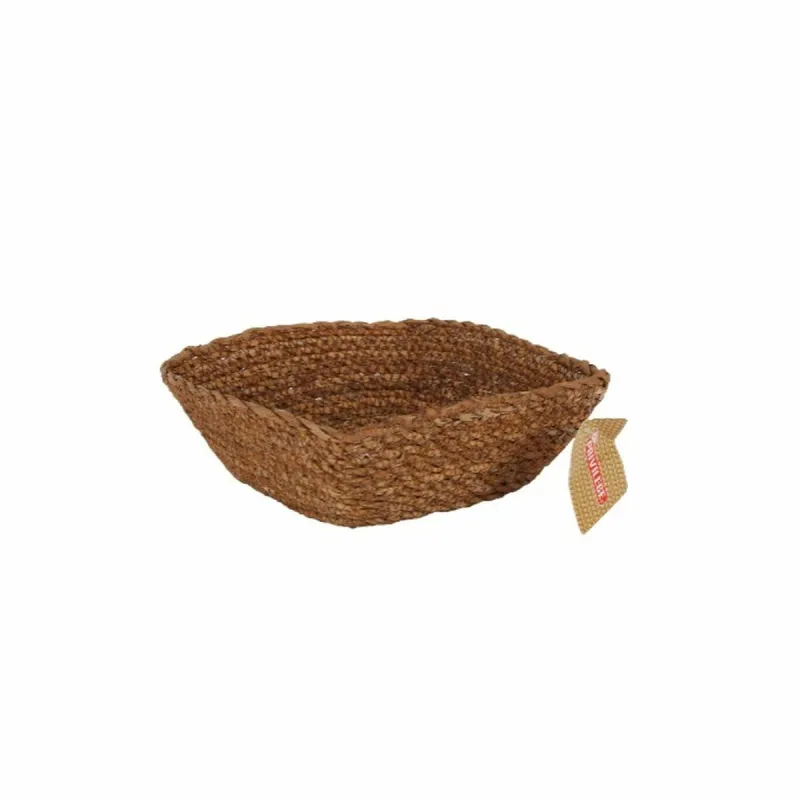 Multi-purpose basket Privilege wicker Squared 17 x 17 x 7 cm (18 Units)