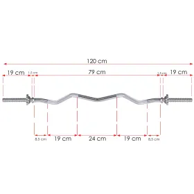 Fitnesa svaru stienis Springos FA1050 120 cm 25mm