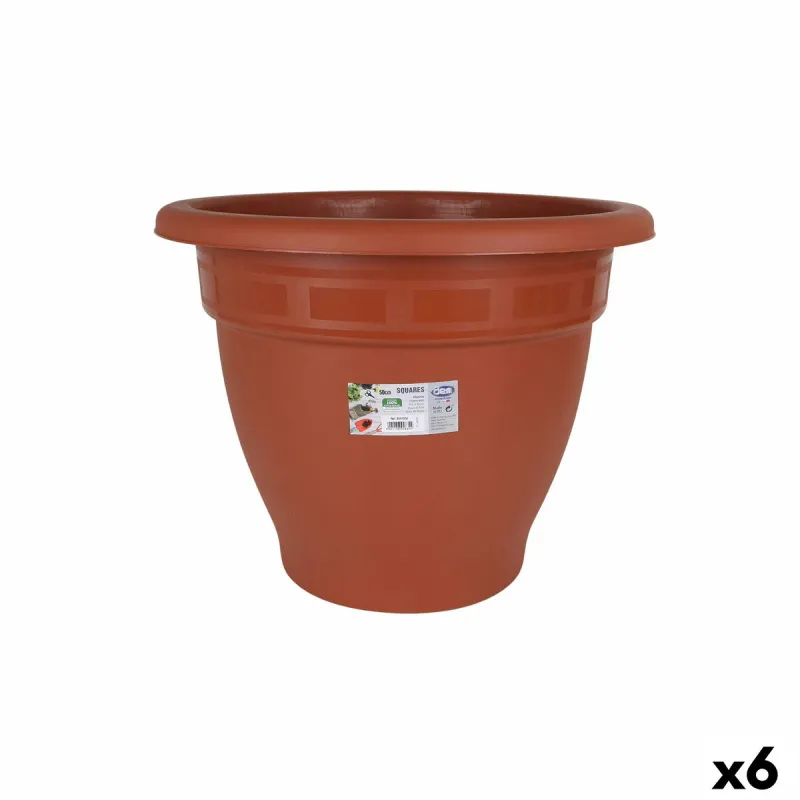 Банка Dem Squares Пластик Коричневый Ø 50 cm (6 штук)