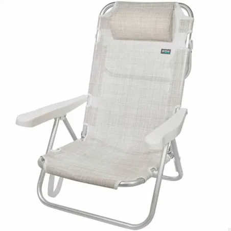 Folding Chair Aktive White 48 x 46 x 84 cm Beach