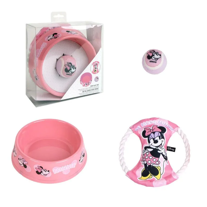 Welcome Gift Set for Dogs Minnie Mouse Roosa 21,0 x 21,0 x 8,8 cm Koer