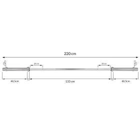 Olimpinis strypas Springos FA1052 220 cm 20 kg