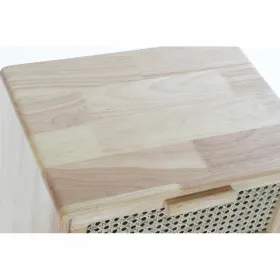 Nightstand DKD Home Decor Natural rubber Rattan (40 x 30 x 54 cm)
