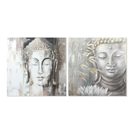 Canvas DKD Home Decor Pinewood Canvas 100 x 3,8 x 100 cm