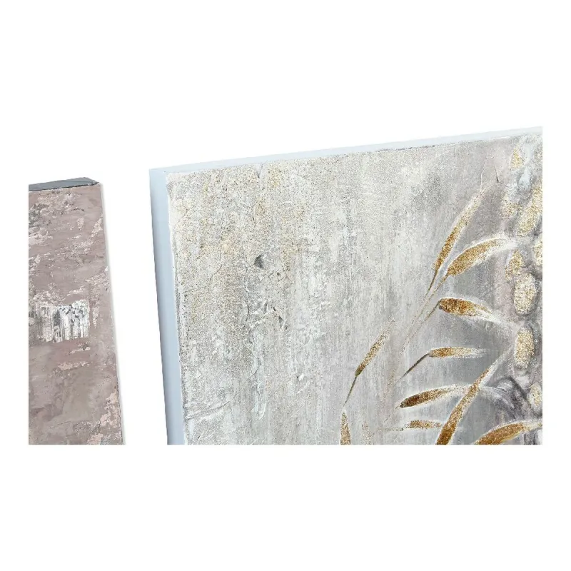 Canvas DKD Home Decor Pinewood Canvas 100 x 3,8 x 100 cm