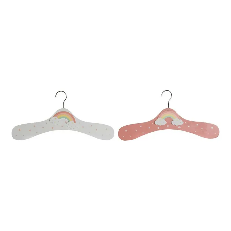Riidepuud DKD Home Decor Puit MDF Vikerkaar (2 pcs) (35 x 1 x 19 cm)