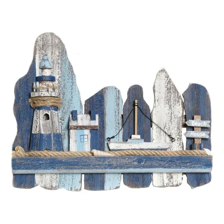 Seinakaunistus DKD Home Decor Esilatern Vahemere Kuusk (36.5 x 6.5 x 29.5 cm)