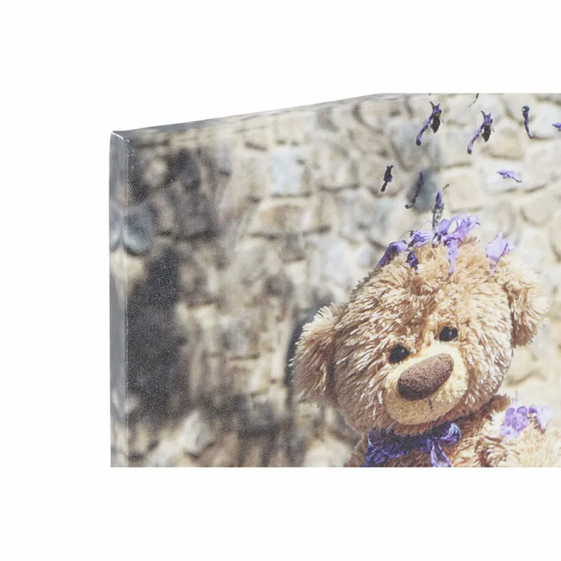 Maalaus DKD Home Decor S3018130 Karhu Lasten (28 x 1,5 x 28 cm) (4 osaa)