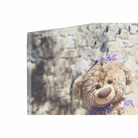 Glezna DKD Home Decor S3018130 Lācis Bērnu (28 x 1,5 x 28 cm) (4 gb.)