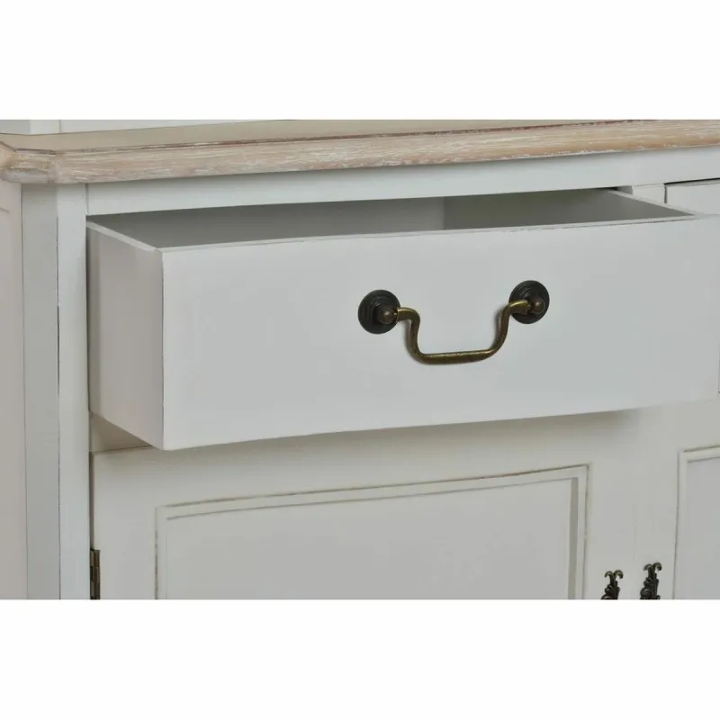 Displejaj stends DKD Home Decor Stikls Koks Balts (88 x 40 x 200 cm)