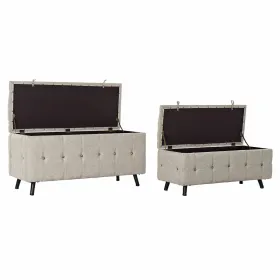 Taburete DKD Home Decor Melns Bēšs Metāls 103 x 42 x 52 cm (2 gb.)