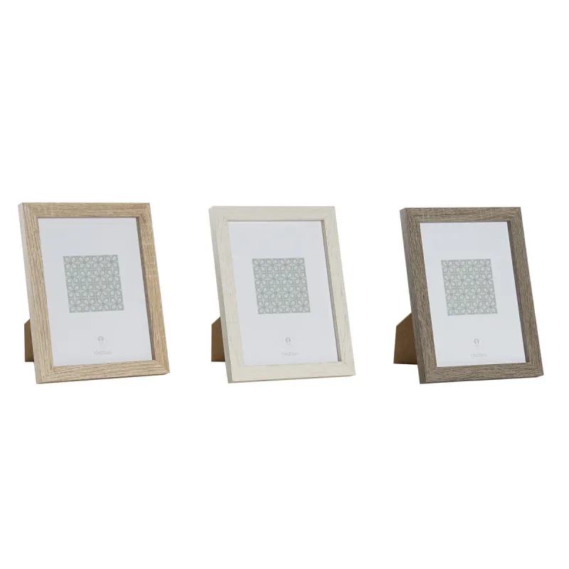 Fotoraam DKD Home Decor Naturaalne Beež Puit Tumepruun Boho (18 x 2 x 23 cm) (3 Ühikut)