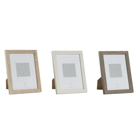 Nuotraukų rėmelis DKD Home Decor Natūralus Rusvai gelsva Medžio Boho (18 x 2 x 23 cm) (3 vnt.)