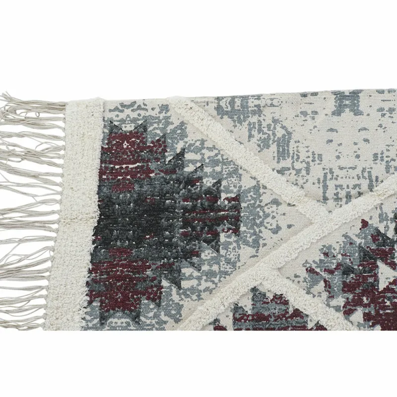 Matto DKD Home Decor Valkoinen Punainen Puuvilla (200 x 290 x 1 cm)
