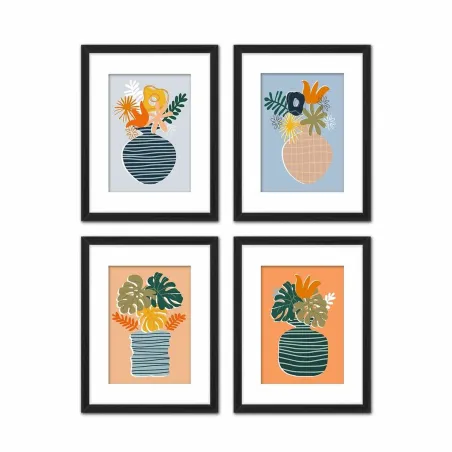 Paveikslas DKD Home Decor Vaza (35 x 2,5 x 45 cm) (35 x 2 x 45 cm) (4 vnt.)
