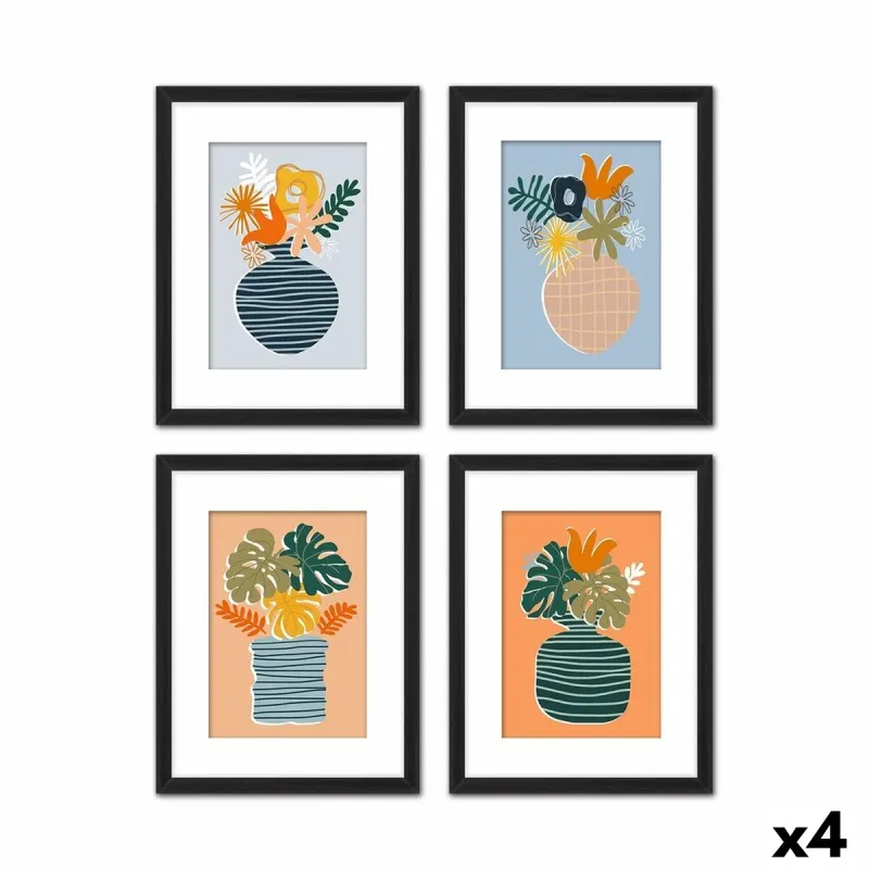 Paveikslas DKD Home Decor Vaza (35 x 2,5 x 45 cm) (35 x 2 x 45 cm) (4 vnt.)