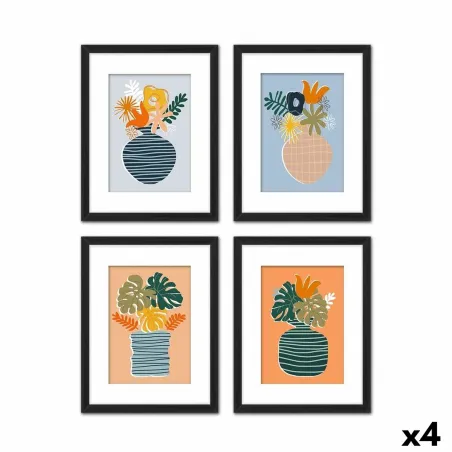 Paveikslas DKD Home Decor Vaza (35 x 2,5 x 45 cm) (35 x 2 x 45 cm) (4 vnt.)