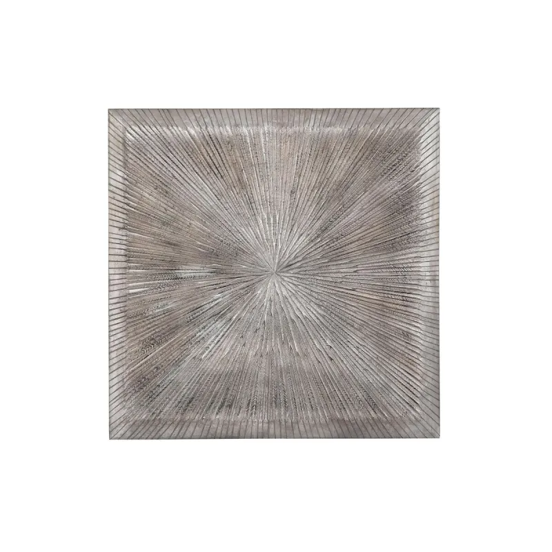 Seinakaunistus DKD Home Decor 3D 121,5 x 2,5 x 122 cm Hõbedane Kaasaegne