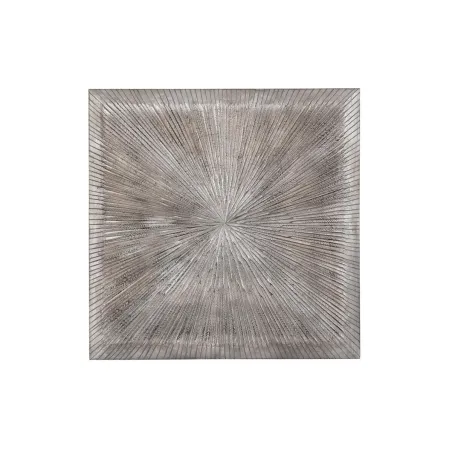 Sienų dekoracija DKD Home Decor 3D 121,5 x 2,5 x 122 cm Sidabras Šiuolaikiškas