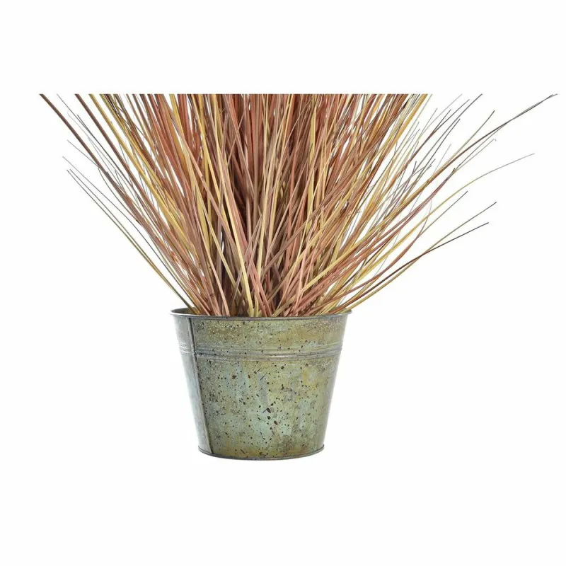 Koristekasvi DKD Home Decor Oranssi Polyetyleeni Burgundi Messinki 20 x 20 x 90 cm (2 osaa)