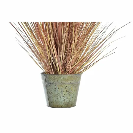 Dekoratiivne Taim DKD Home Decor Oranž Polüetüleen Burgundiapunane Messing 20 x 20 x 90 cm (2 Ühikut)