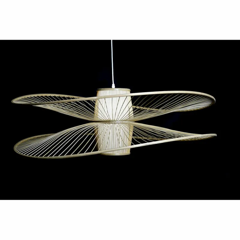 Laevalgusti DKD Home Decor Valge Naturaalne Bambus 50 W 100 x 100 x 32 cm