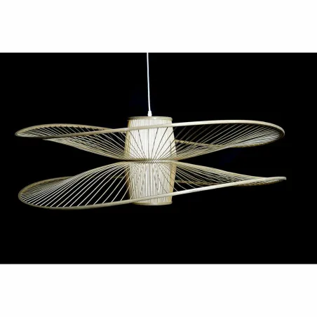 Laevalgusti DKD Home Decor Valge Naturaalne Bambus 50 W 100 x 100 x 32 cm