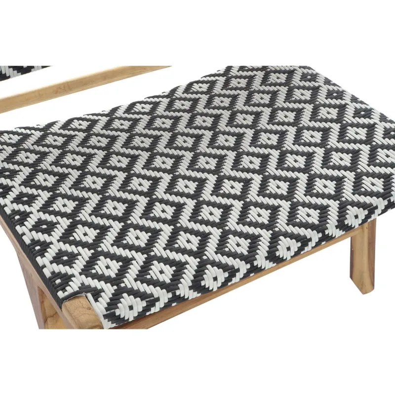 Садовое кресло DKD Home Decor Balts Melns Dabisks PVC Tīkkoks 65 x 80 x 68 cm