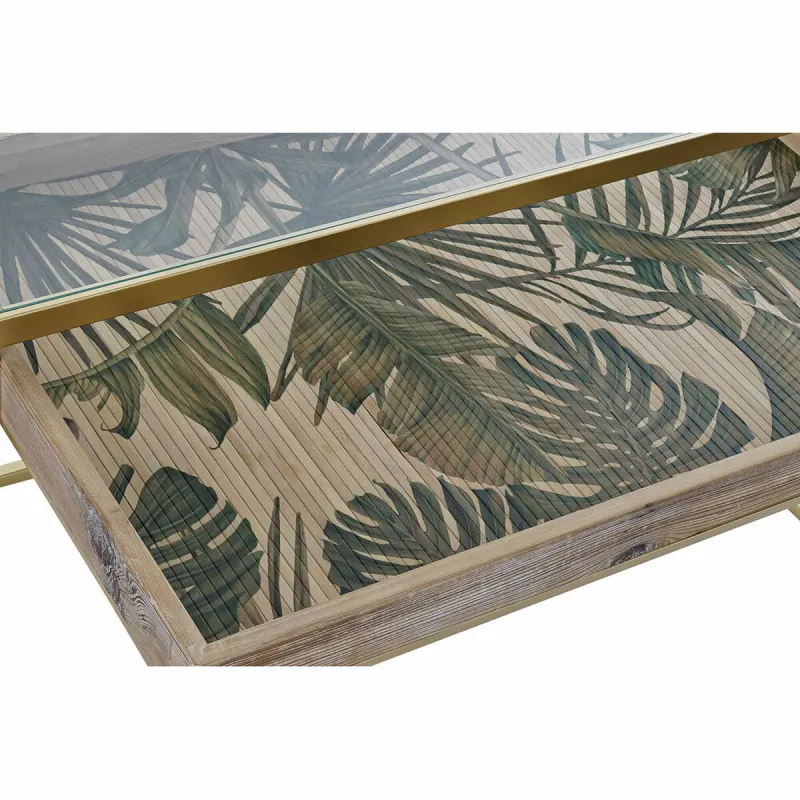 Olohuoneen pöytä DKD Home Decor Kullattu Luonnollinen 90 x 60 x 45 cm