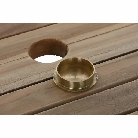 Обеденный стол DKD Home Decor Коричневый Выдвижной Тик (180 x 120 x 75 cm)