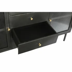Indauja DKD Home Decor Juoda Auksinis Natūralus Metalinis Mango mediena 145 x 40 x 85 cm