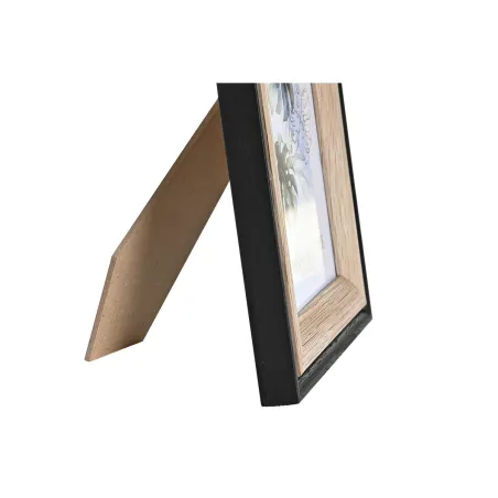Fotoraam DKD Home Decor Hall Beež Pruun Valge Troopiline Puit MDF (15 x 1,5 x 20 cm) (4 Ühikut)