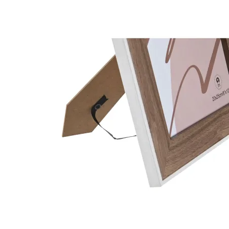 Фото рамка DKD Home Decor Стеклянный Белый Деревянный MDF (27,5 x 1,5 x 32,5 cm)